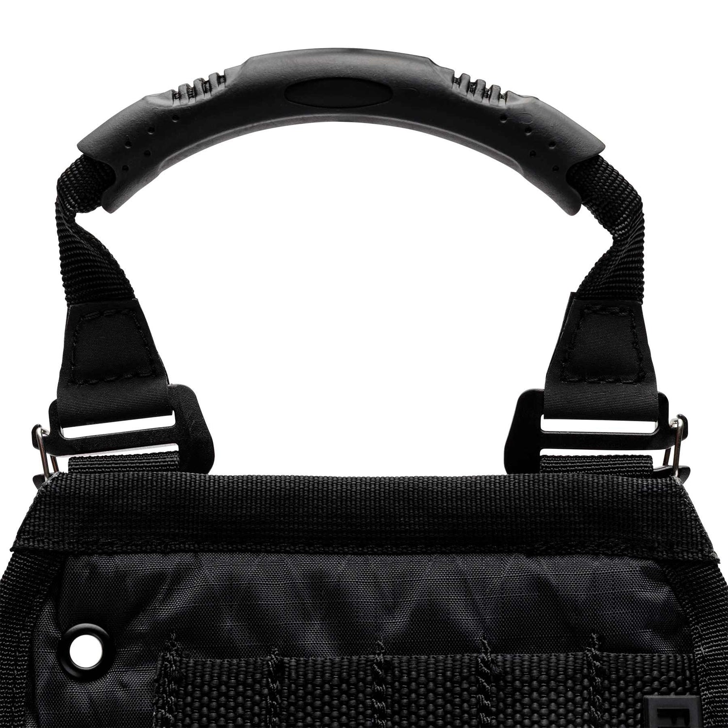 A Diamondback Flux Pouch converted into a compact tool bag using a single Diamondback Go Handle clipped on.