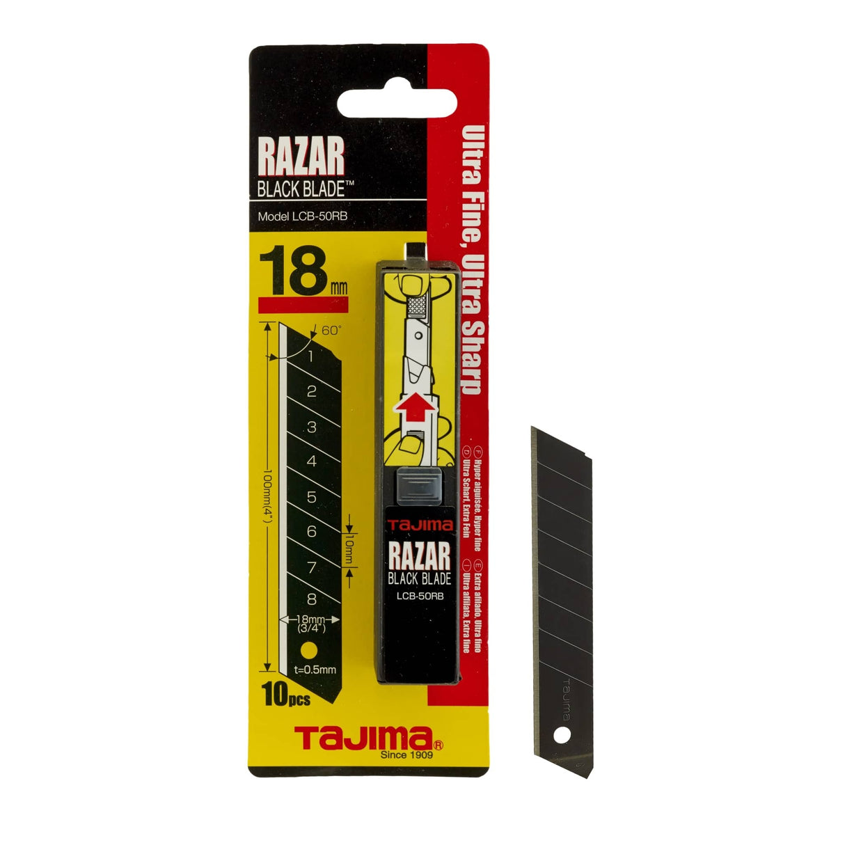 Tajima LCB50 18mm Heavy-Duty Blades 10 Pack