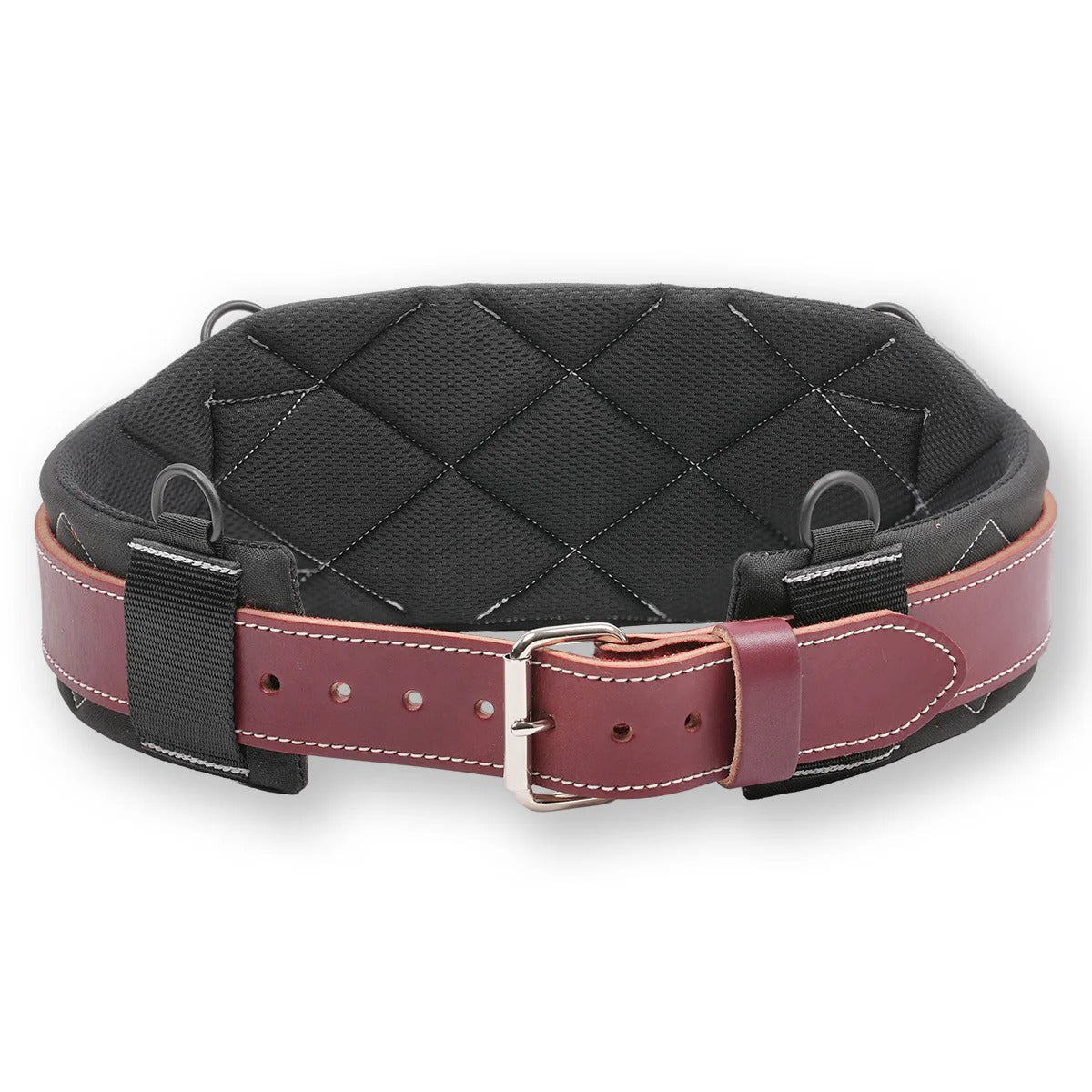 Close-up of the Dri-Lex moisture wicking lining and 2-inch premium leather strap on the Occidental ProFORMANCE belt.