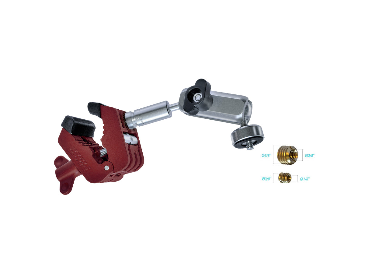 Soporte universal Piher de 1/4"-3/8"-5/8" para láser y cámaras