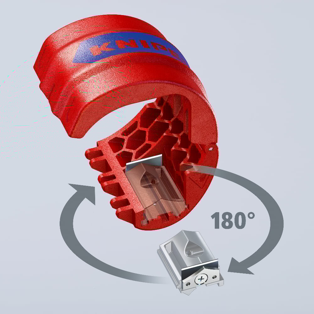 Cortador Knipex BiX para tuberías de plástico y manguitos de sellado