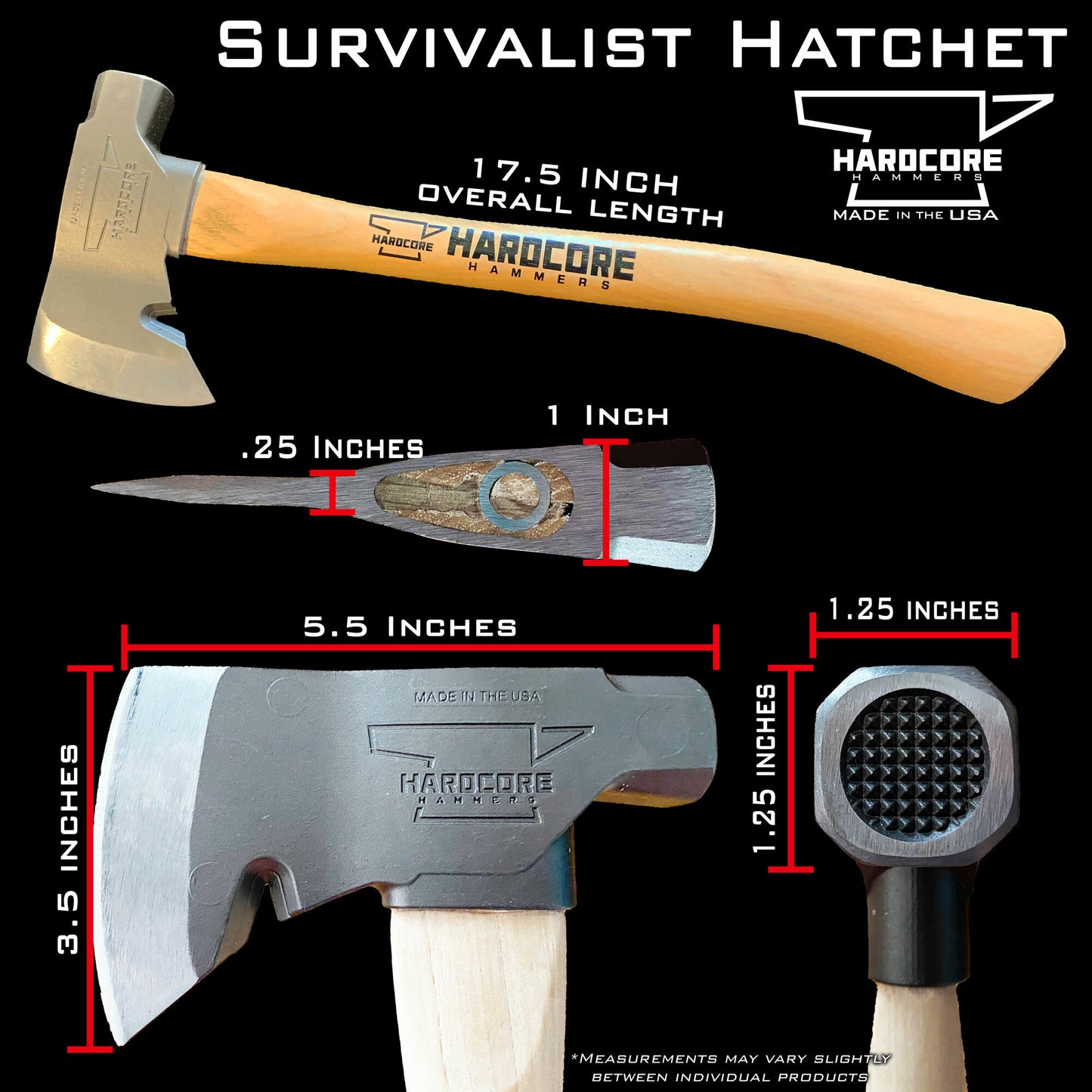 Hacha de supervivencia HARDCORE