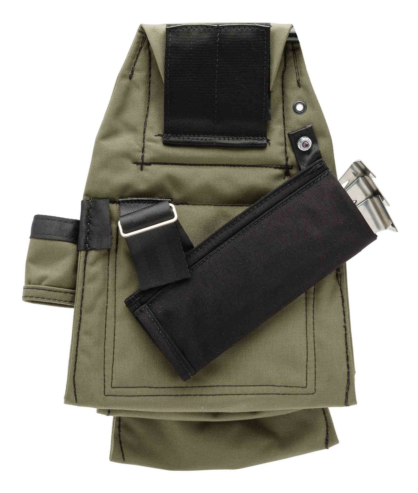 Diamondback flat bar holster mounted on pouch loaded with flat bars back view