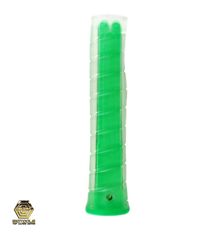 the Straight  Martinez M1/M4 Replacement Grip with Clear Overlay and Green Insert