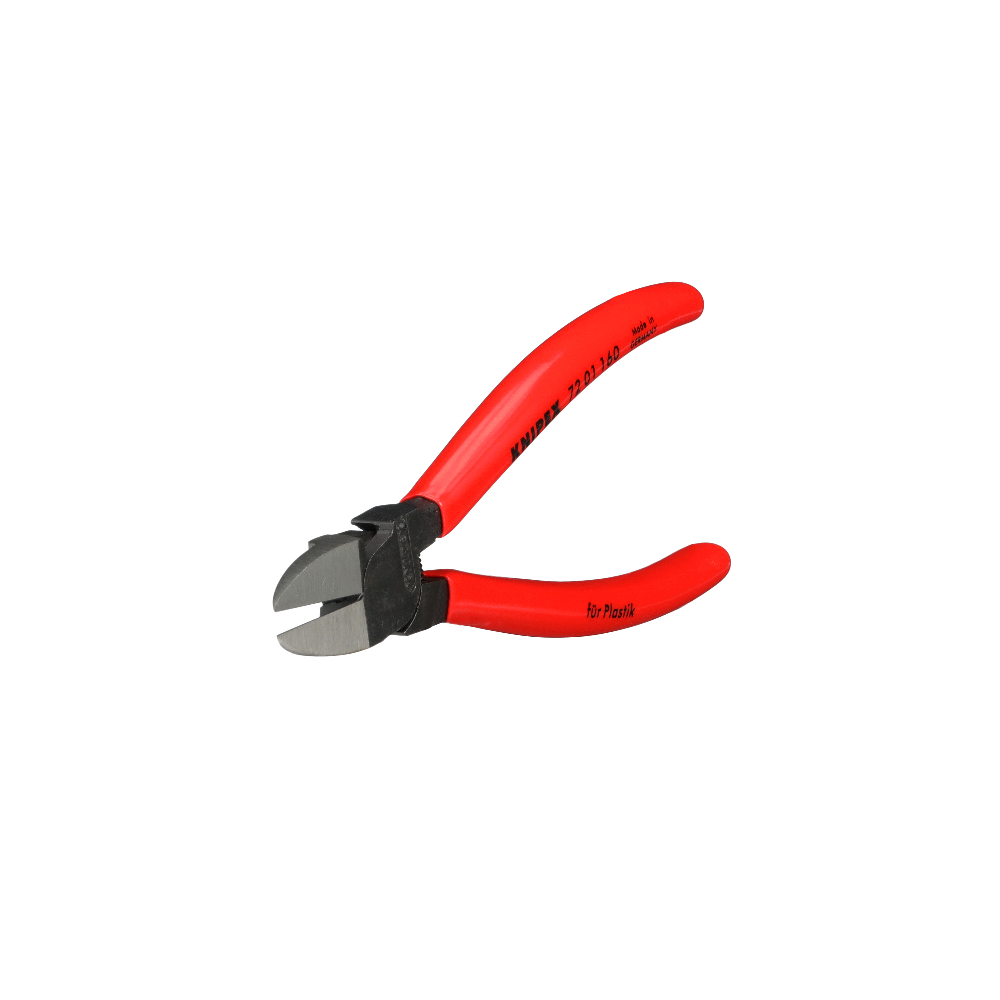 Durable Knipex 72 01 160 diagonal cutters with surface-ground cutting edges.