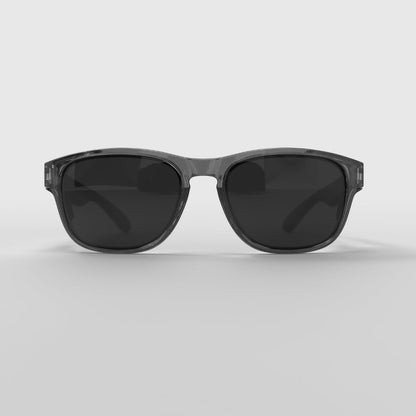 Hyspecs Transparent ICON Series w/ Grey Polarized Lens & Side Shields