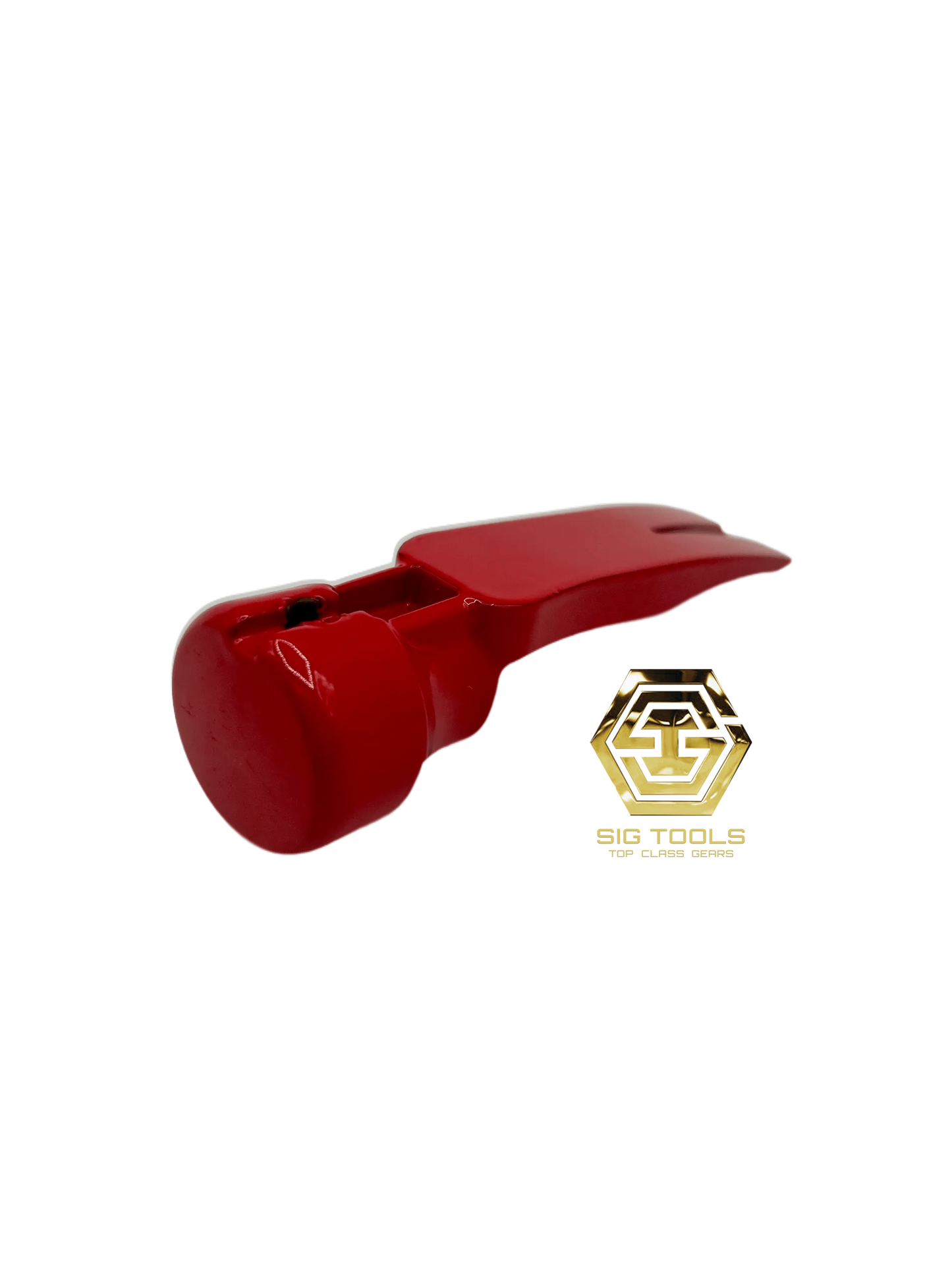 Red smooth face hammer head for precision framing, available at Sigtools.