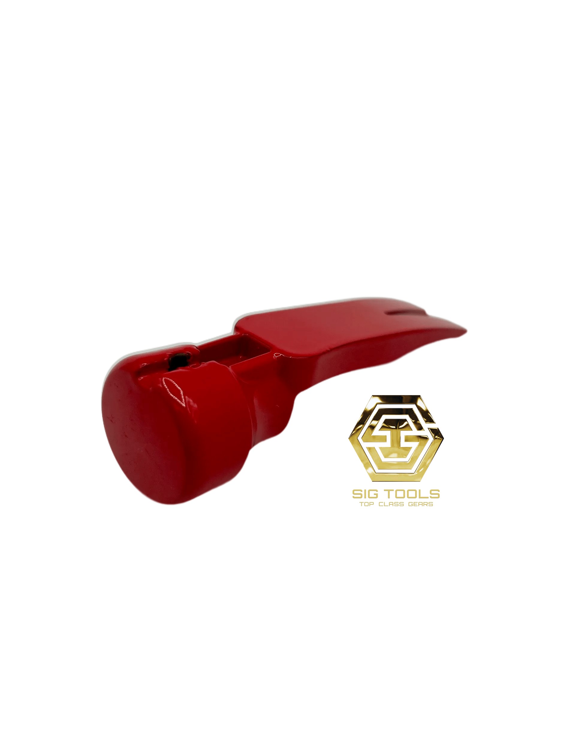 Red smooth face hammer head for precision framing, available at Sigtools.