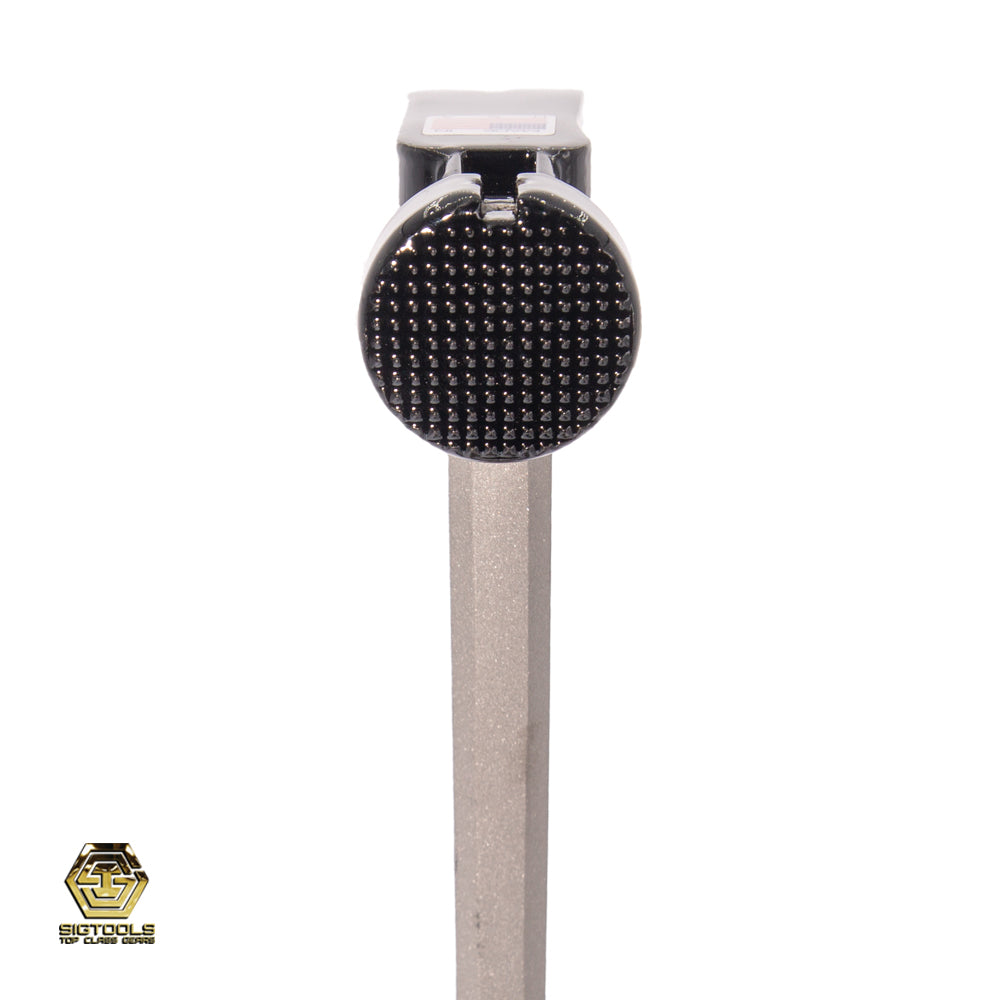 Martinez M1 Titanium Handle 15oz Milled Steel Head Framing Hammer -milled face displayed.