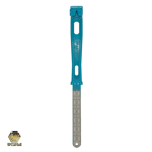 The handle of a Martinez tool, Aqua color  M1 Handle, designed for optimal grip and control during use.