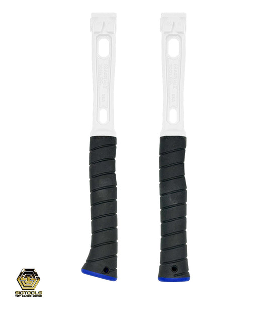 Curved and straight end ,Black overlay with blue cap replacement grip for M1/M4.