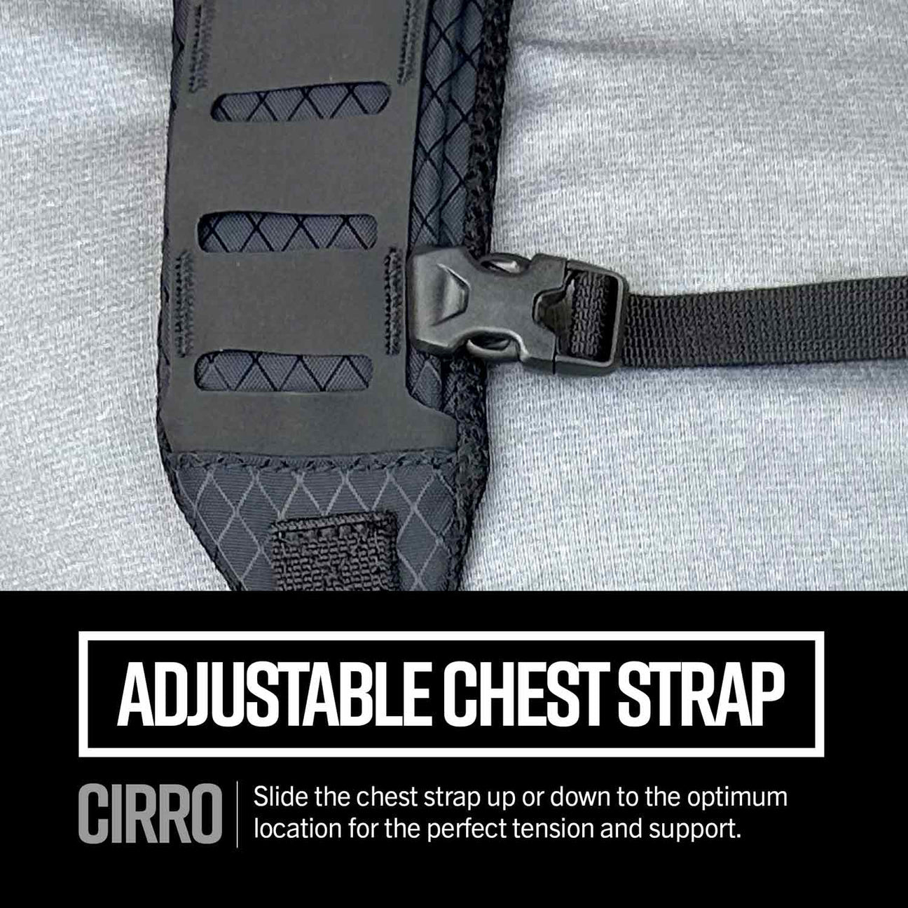 Customizable fit suspenders with convertible back and adjustable chest straps.