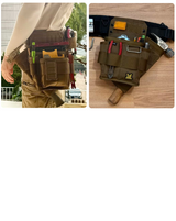 A tradesperson in New Zealand wearing the versatile, uni-sided DURAWORK Dukan Pouch.