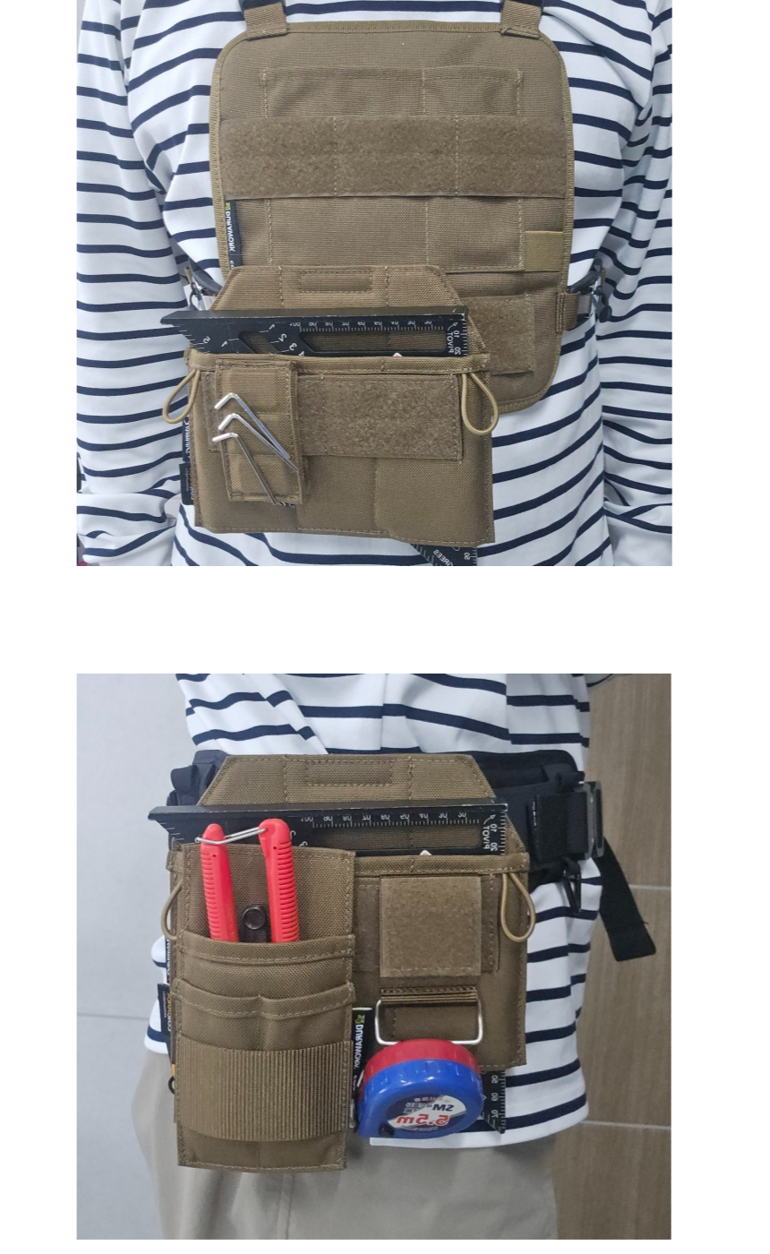 A carpenter in New Zealand wearing the ambidextrous Dura 302 holster on their DURAWORK tool belt.