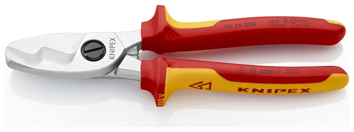 Knipex 95 16 200 VDE Twin Edge Cable Shears 200mm