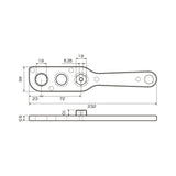 Anex AOA-19S2 Offset Adaptor Socket Set 12 Pieces