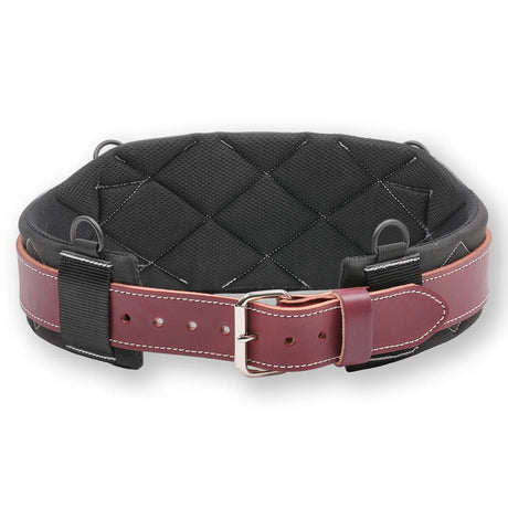 Close-up of the Dri-Lex moisture wicking lining and 2-inch premium leather strap on the Occidental ProFORMANCE belt.