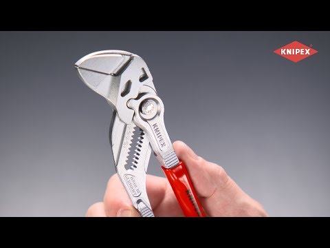 Compact 180 mm Knipex pliers wrench with high leverage transmission for strong grip.