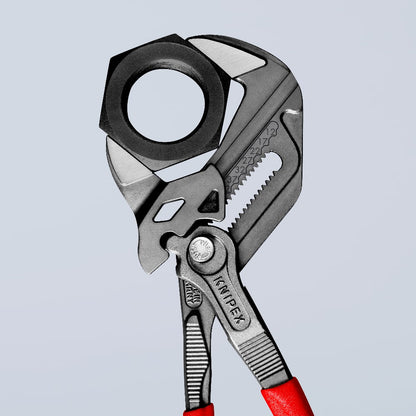 Versatile KNIPEX 86 01 250 pliers wrench replaces spanners for multi-purpose use.