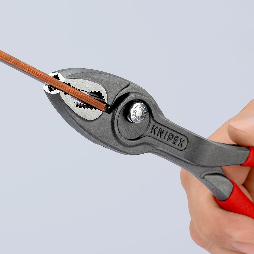 Knipex KNIPEX Pliers, TwinGrip Slip Joint, 200mm Uncarded