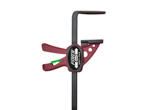 The Piher Mini Quick T-Track Clamp, designed for Festool, Makita, and DeWalt guide rails.